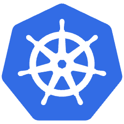 Logo di Kubernetes, piattaforma per la containerizzazione di applicazioni